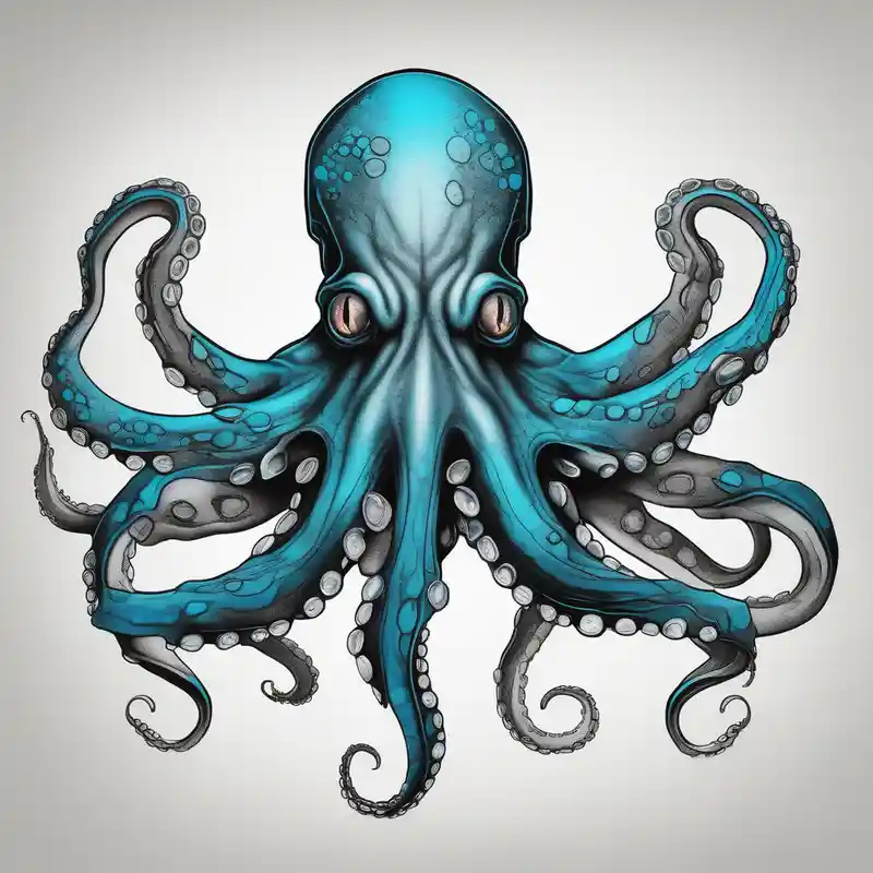 realistic style 2025年のタコタトゥーアイデア about octopus with neon Blue suckers tattoo floral sleeve tattoo and octopus with neon Blue suckers tattoo floral sleeve tattoo